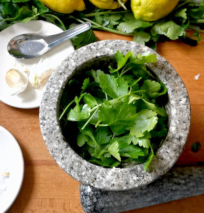 How to make authentic Gremolata with Mortar and Pestle