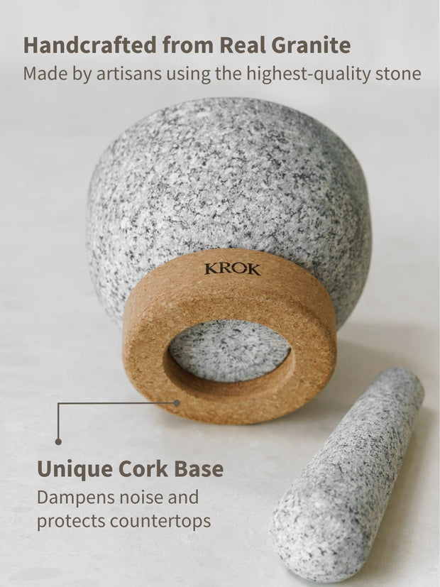 KROK Thai Granite Mortar and Pestle