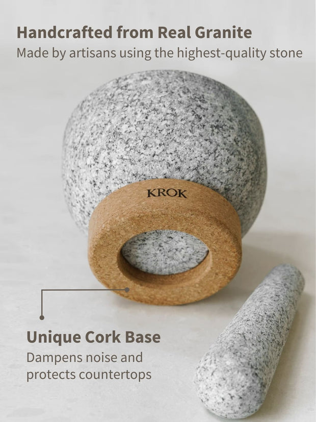 KROK Thai Granite Mortar and Pestle