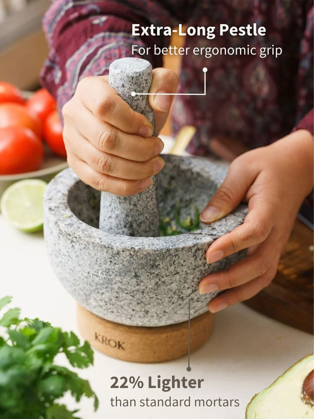 KROK Thai Granite Mortar and Pestle
