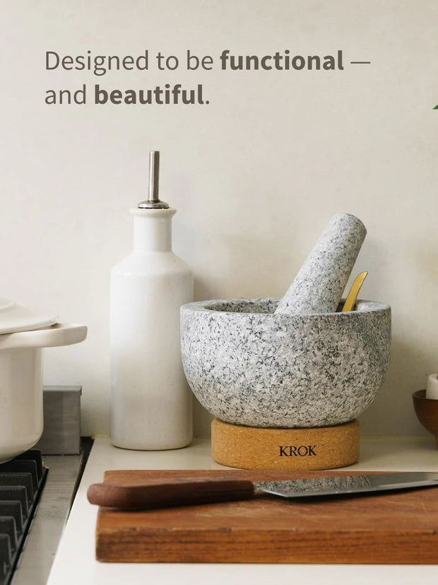 KROK Thai Granite Mortar and Pestle