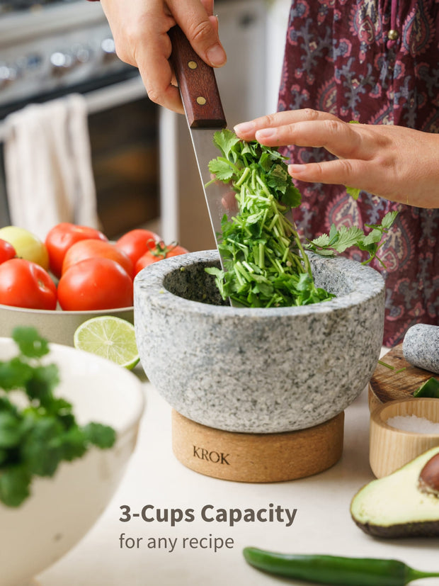 KROK Thai Granite Mortar and Pestle